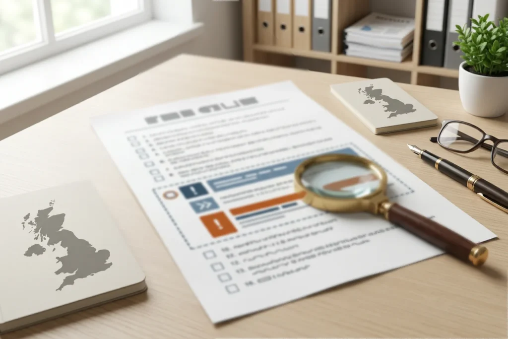 Terms and conditions checklist highlighting a restricted countries clause